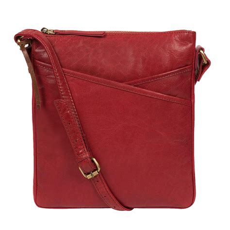 red crossbody bag.